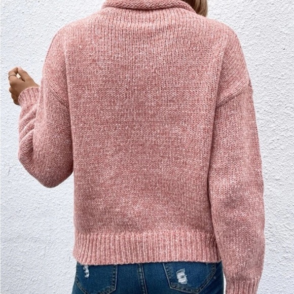 Cowl neck color block sweater - Picture 4 of 6